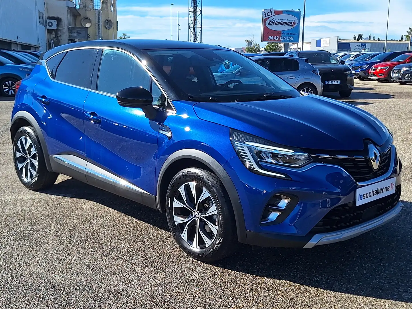 Renault Captur mild hybrid 140 EDC techno + radar av et caméra recul + roue de secours+ peinture métalisée Blauw - 2