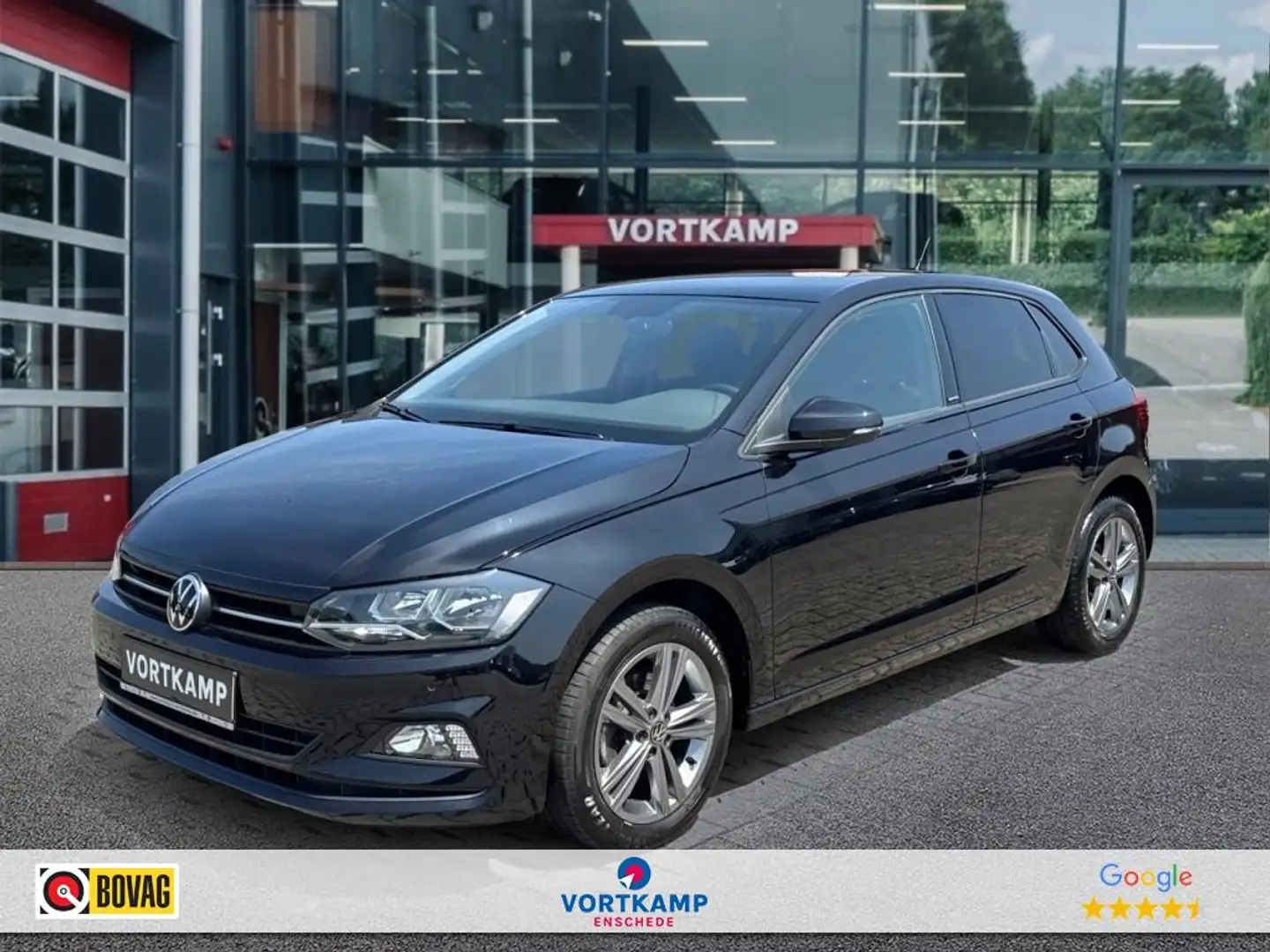 Volkswagen Polo 1.0 TSI COMFORTLINE NAVI/CARPLAY/CAMERA/STOELVERW Zwart - 1