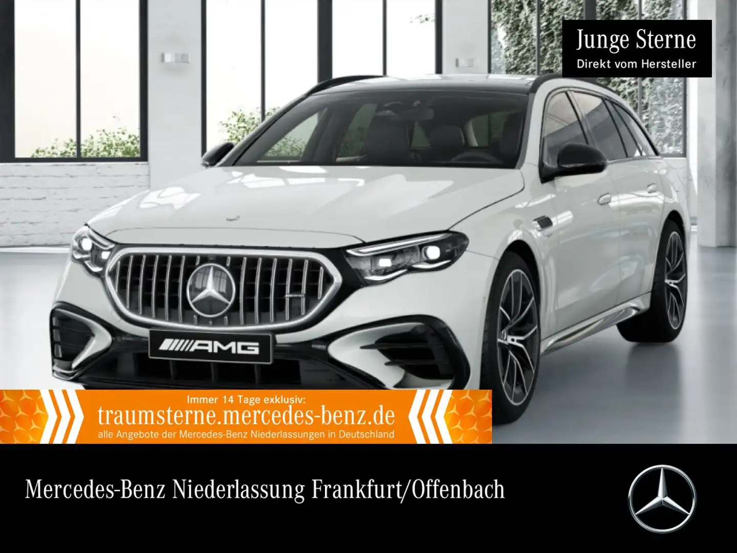 Mercedes-Benz E 53 AMG T 4M Hybrid 360° Pano Burmester Distr+ Weiß - 1