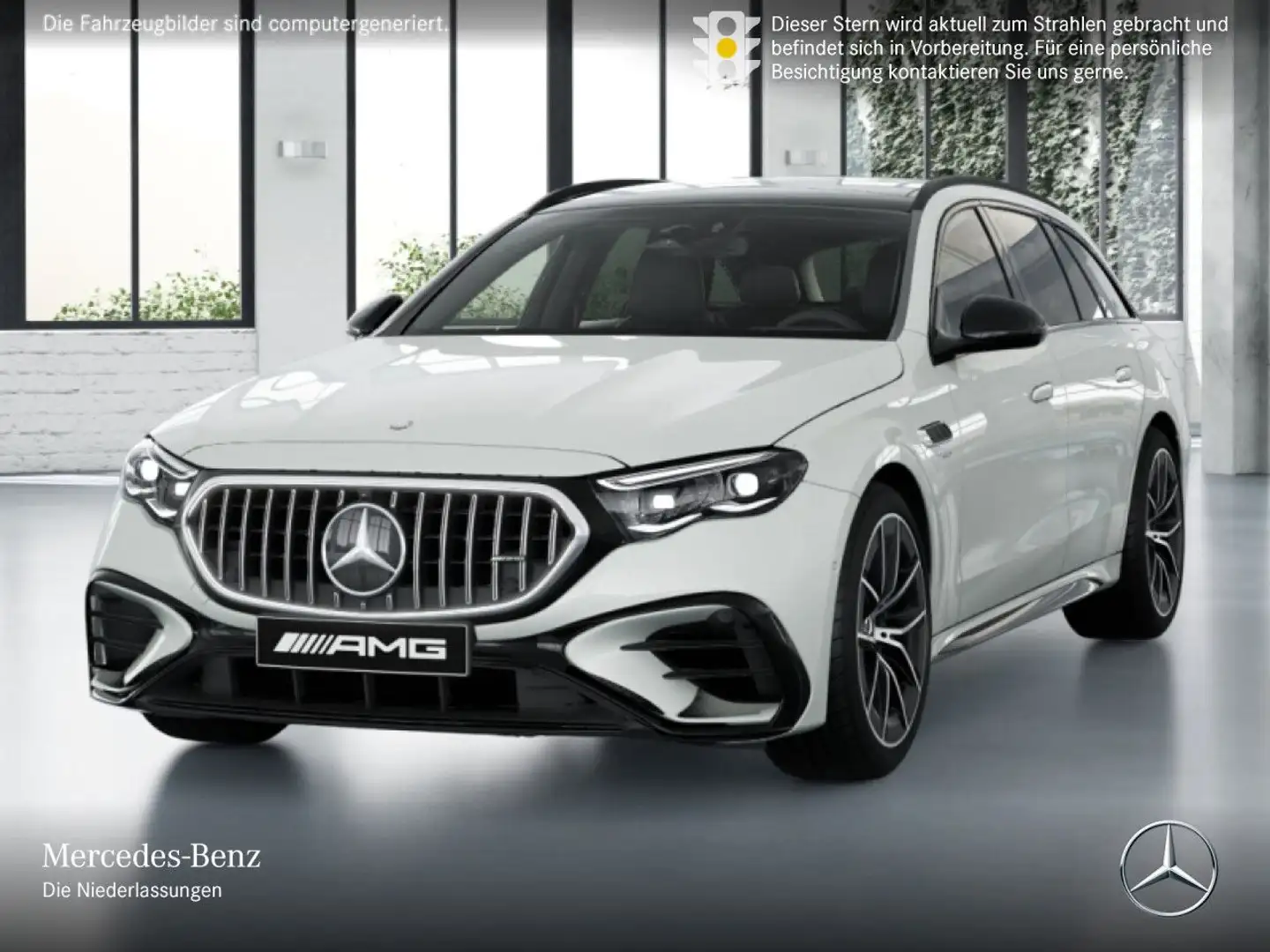Mercedes-Benz E 53 AMG T 4M Hybrid 360° Pano Burmester Distr+ Weiß - 2