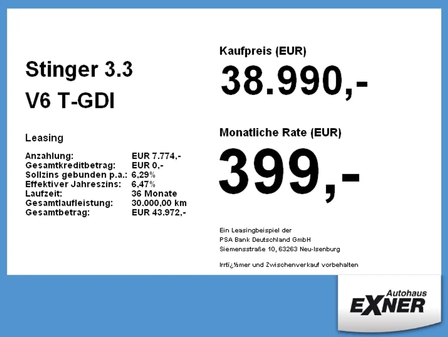 Kia Stinger 3.3 V6 T-GDI GT AWD, Navi, Automatik, Blanc - 2