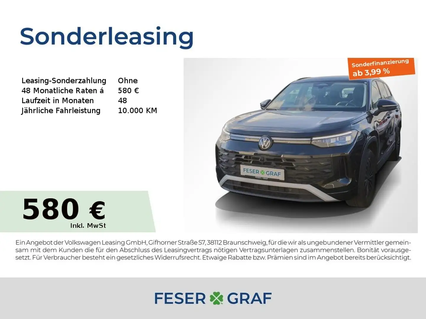 Volkswagen Tayron Life 2.0 TDI DSG 4MNavi AHK Kamera LED LM SiHz Schwarz - 1