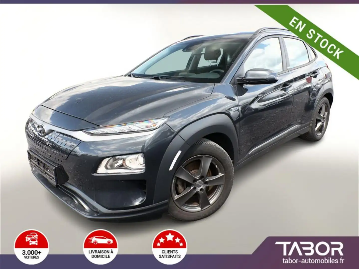 Hyundai KONA Elektro 64kWh Trend ACC radars Cam Gris - 1