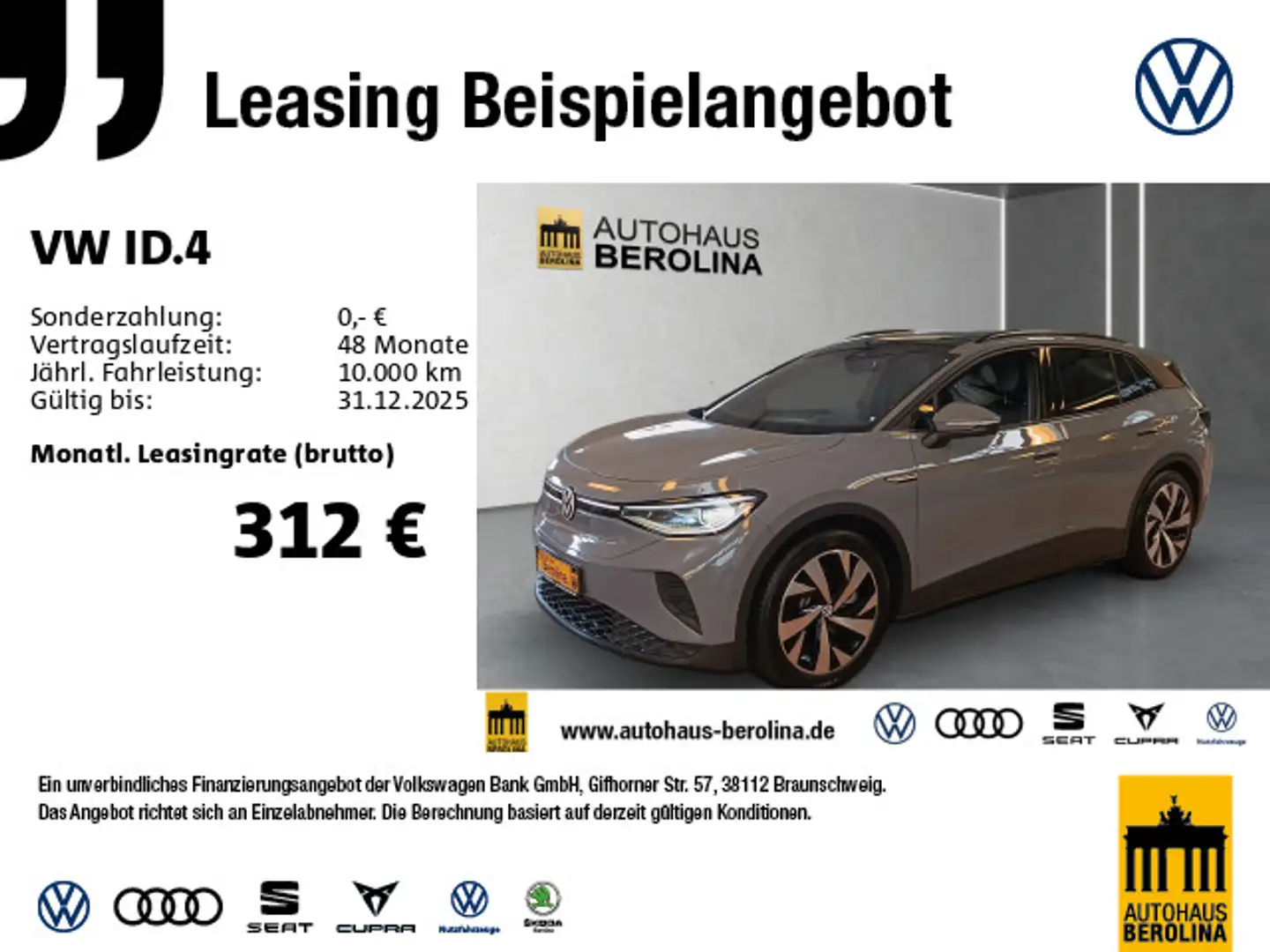 Volkswagen ID.4 Pro Performance *PANO*IQ-MATRIX*AR-HuD* Grau - 1