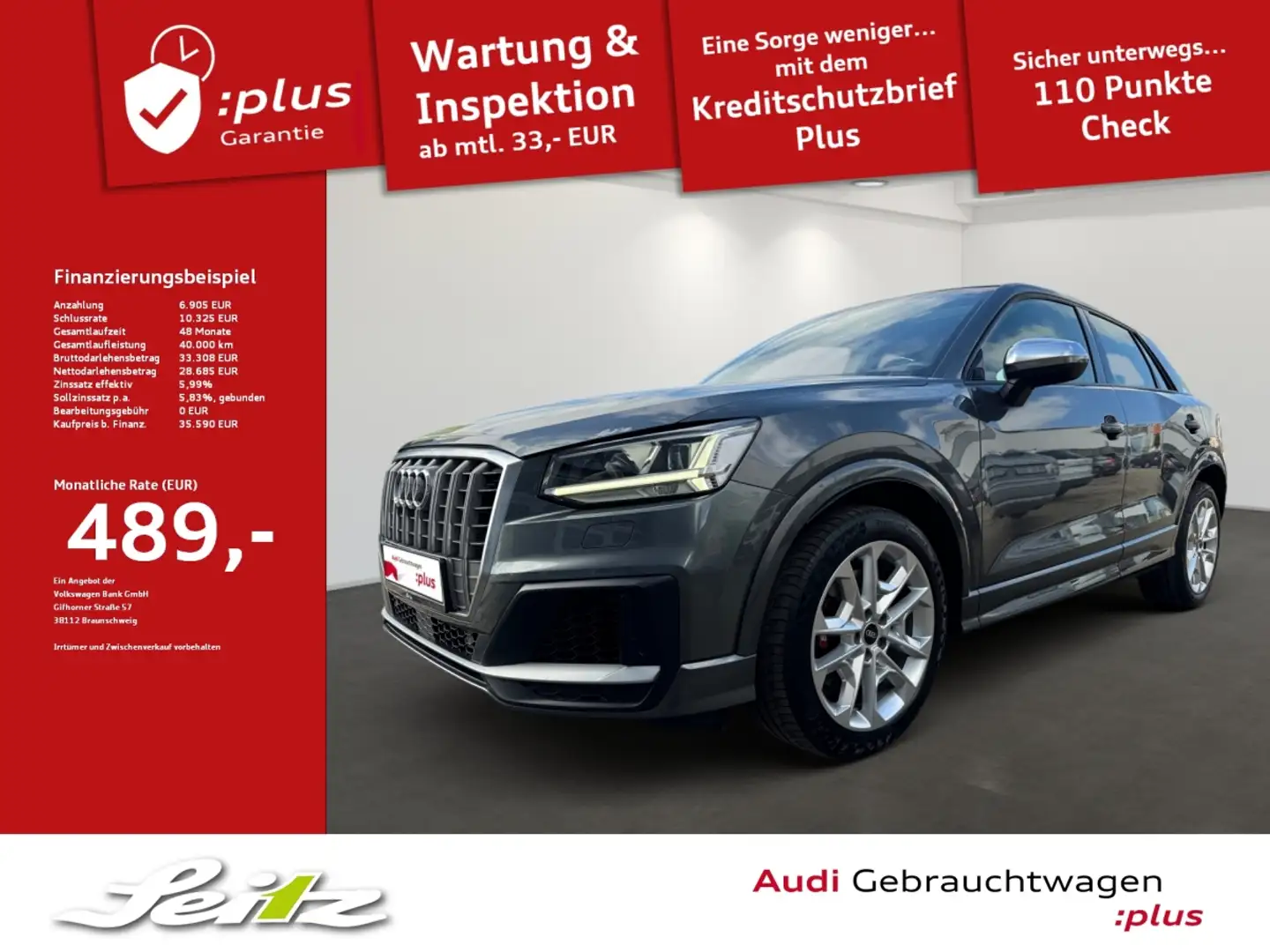 Audi SQ2 2.0 TFSI quattro *LED*KAMERA*PANO*SITZH* Gris - 1