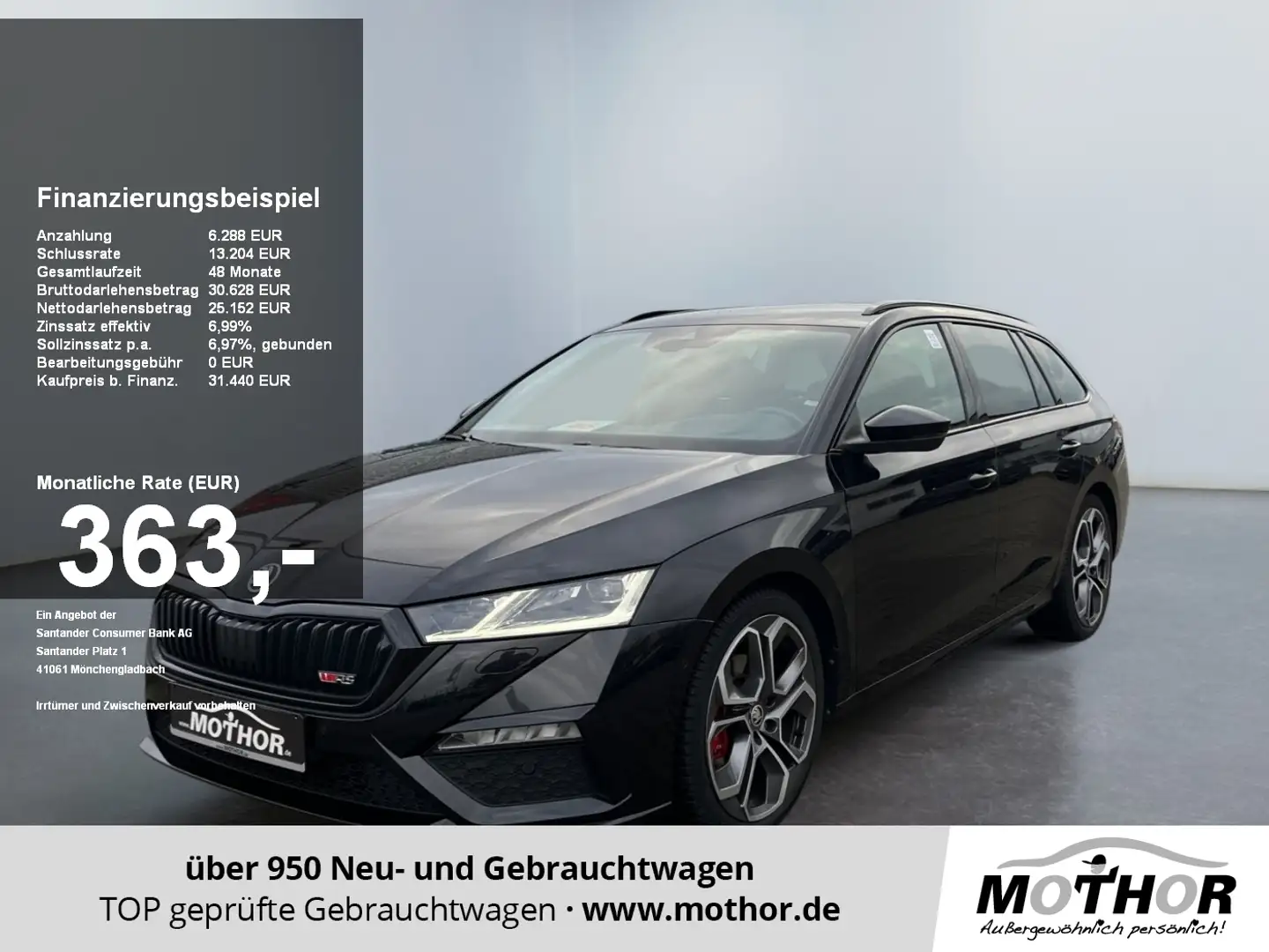 Skoda Octavia Combi RS 2.0 TDI DSG Spurhalteassitent Schwarz - 1