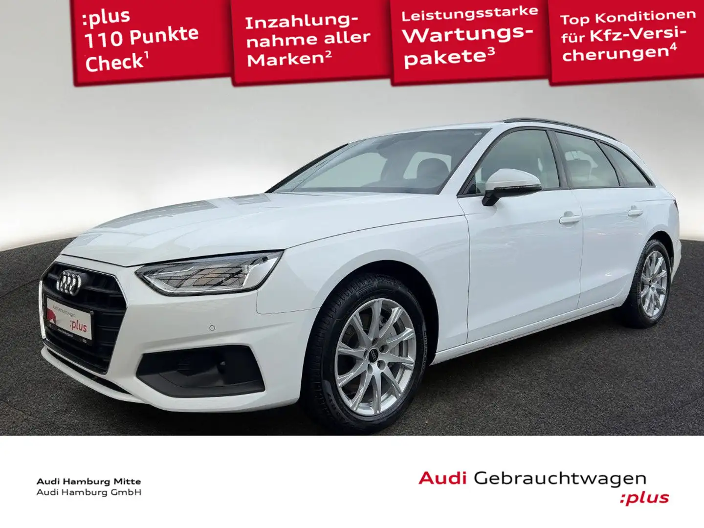 Audi A4 40 TDI S tronic Navi AHK Sitzhzg Weiß - 1