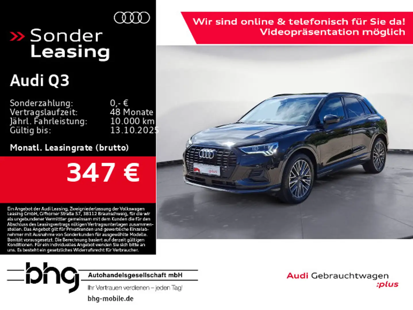 Audi Q3 35 TDI S tronic advanced Schwarz - 1
