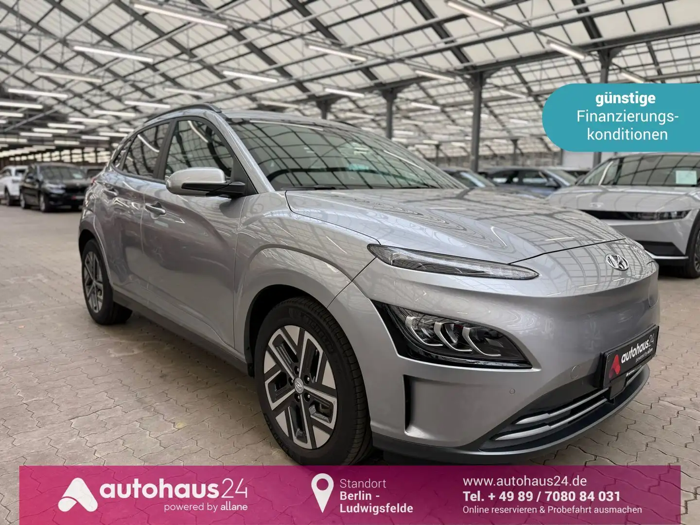 Hyundai Kona Trend  64 kWh|LED|ACC|Navi Argent - 1