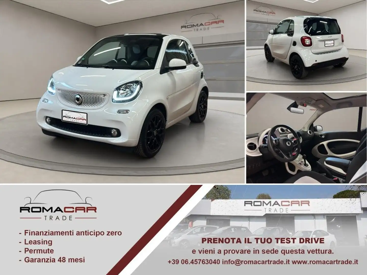 smart forTwo 70 1.0 twinamic Passion PACK SPORT LED! Blanc - 1