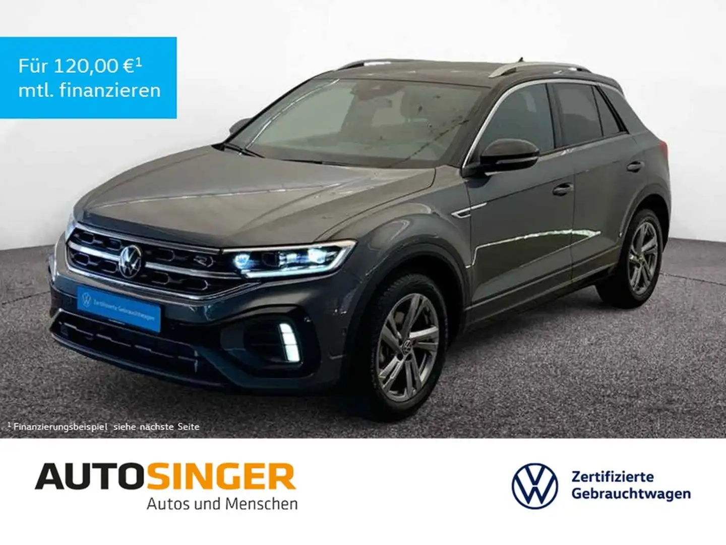Volkswagen T-Roc R-line 1,5 TSI DSG *NAV*AHK*LED*ACC*R-CAM* Grau - 1