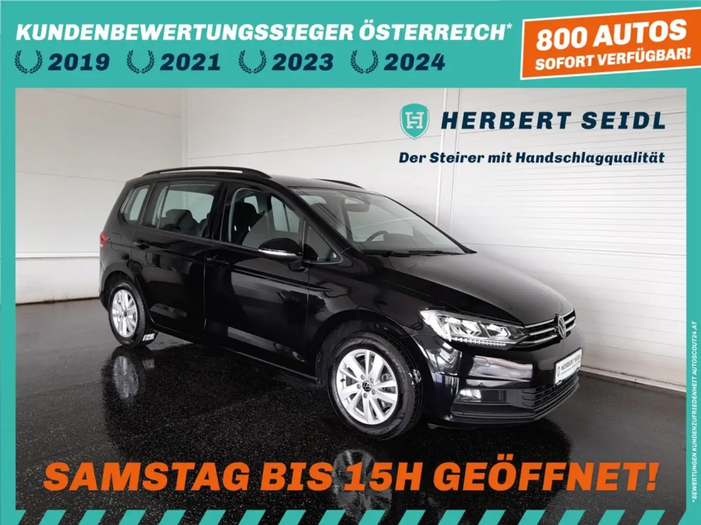 Volkswagen Touran COMFORTLINE 2,0 TDI *VOLL-LED MIT FLA / NAVI / ACC / MASSAGE SPORTSITZE / 3-ZONEN KLIMA / VERKEHRSZEICHEN & SPURHALTEASSI Schwarz - 1