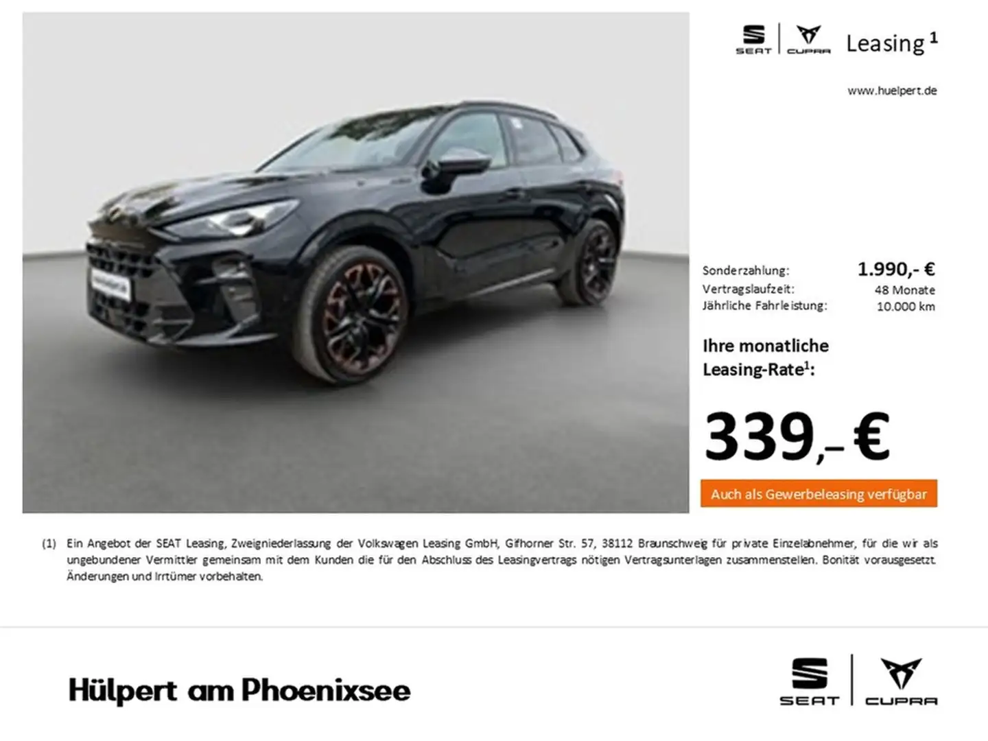 CUPRA Terramar 2.0 VZ 4X4 PANO AHK 360CAM LM20 EKLAPPE Negro - 1