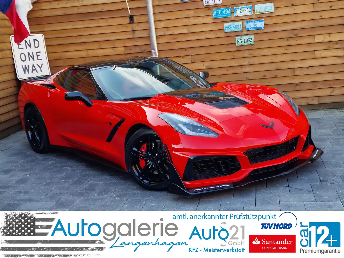Corvette C7 6.2L STINGRAY Automatik Targa 1LT Leder Bose Rot - 1