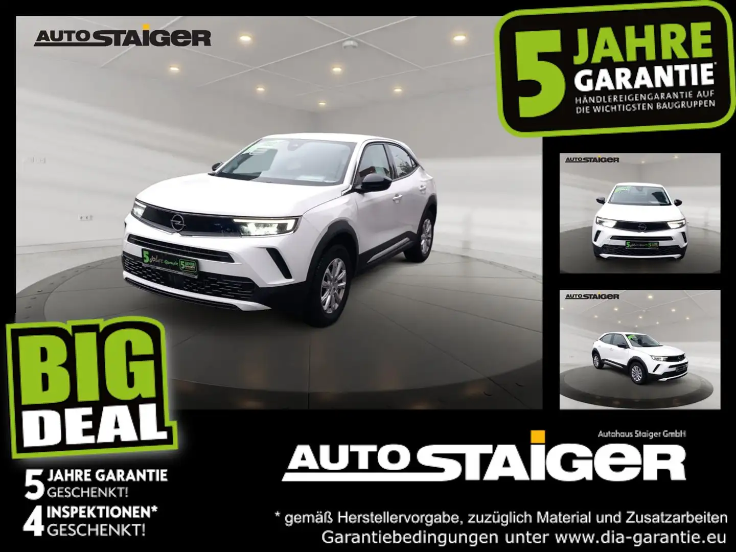 Opel Mokka 1.2 Turbo Enjoy Klimaanlage, PDC, SHZ, Weiß - 1