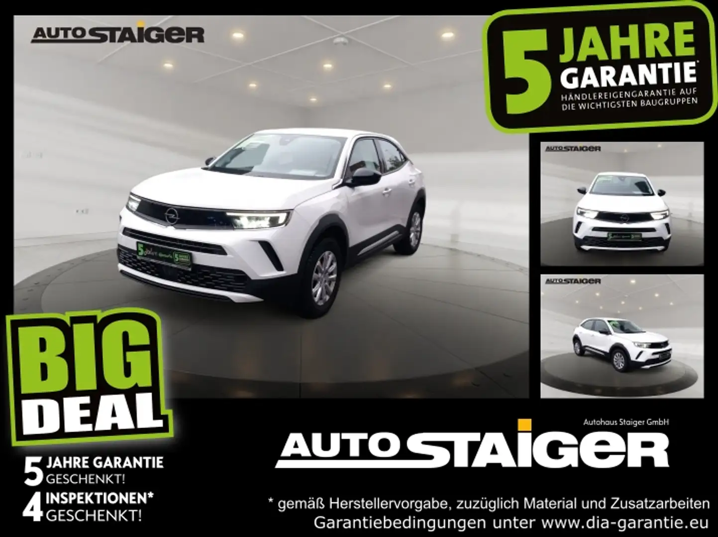 Opel Mokka 1.2 Turbo Enjoy Klimaanlage, PDC, SHZ, Weiß - 1