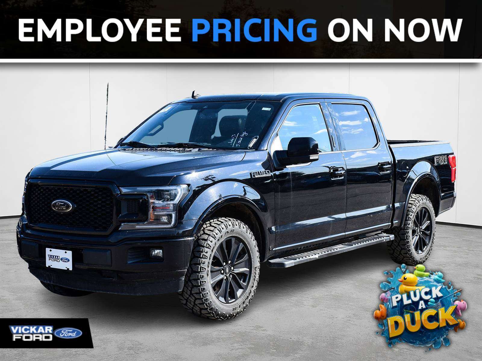 Black 2020 Ford F-150 Pickup Truck Four-Wheel Drive Automatic