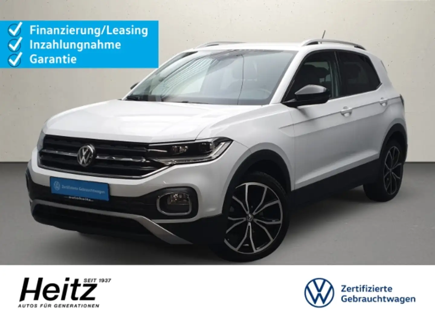 Volkswagen T-Cross 1.0 TSI DSG Style Navi LED Rückfahrkam Weiß - 1
