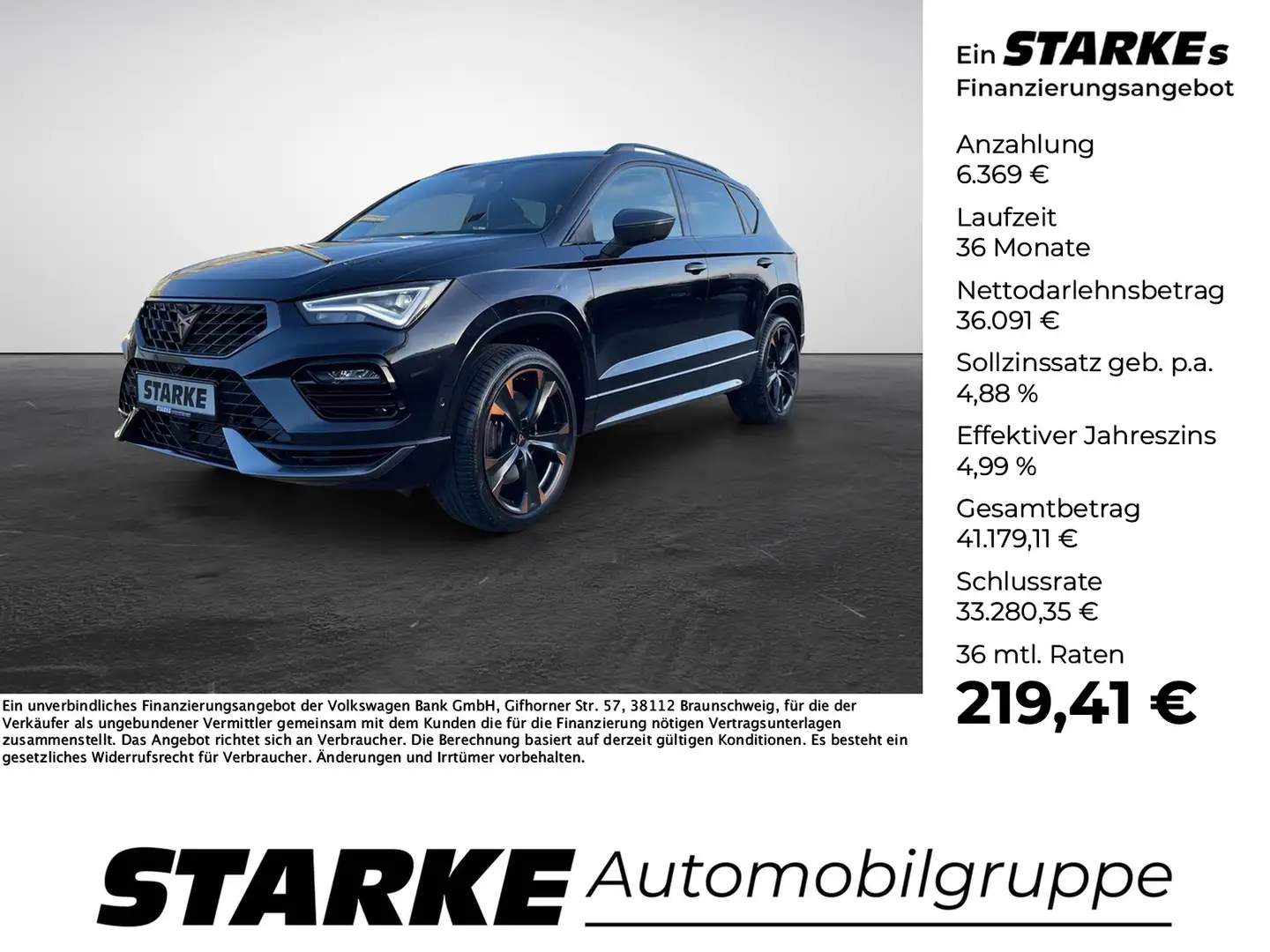 CUPRA Ateca VZ 2.0 TSI DSG 4Drive Schwarz - 1