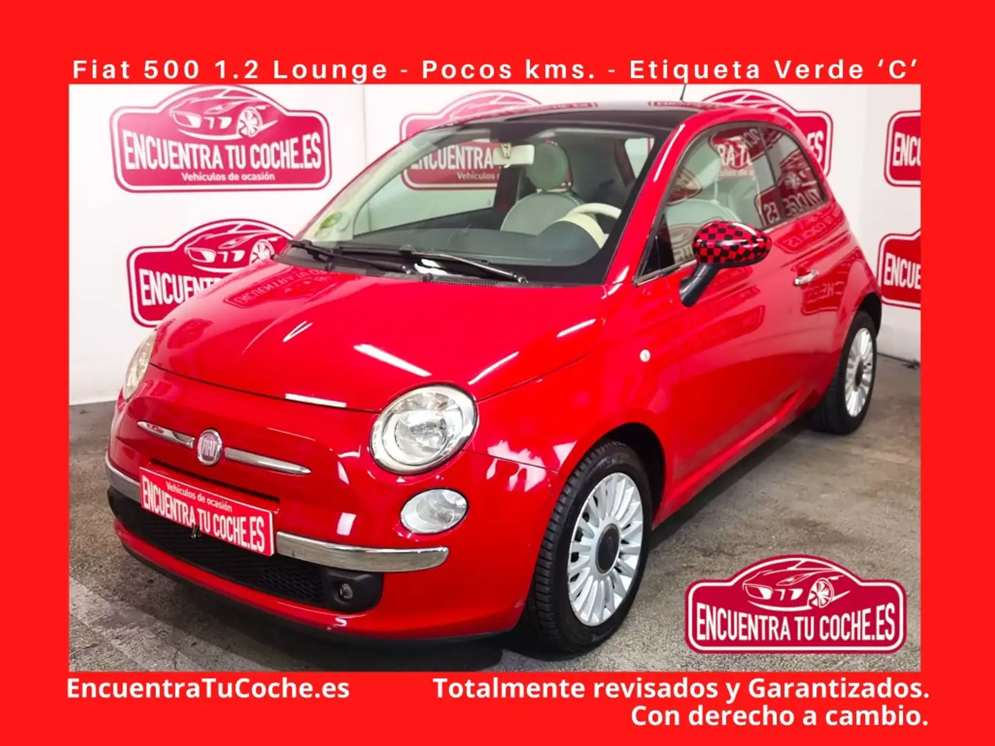 Fiat 500 1.2 Lounge Rojo - 1