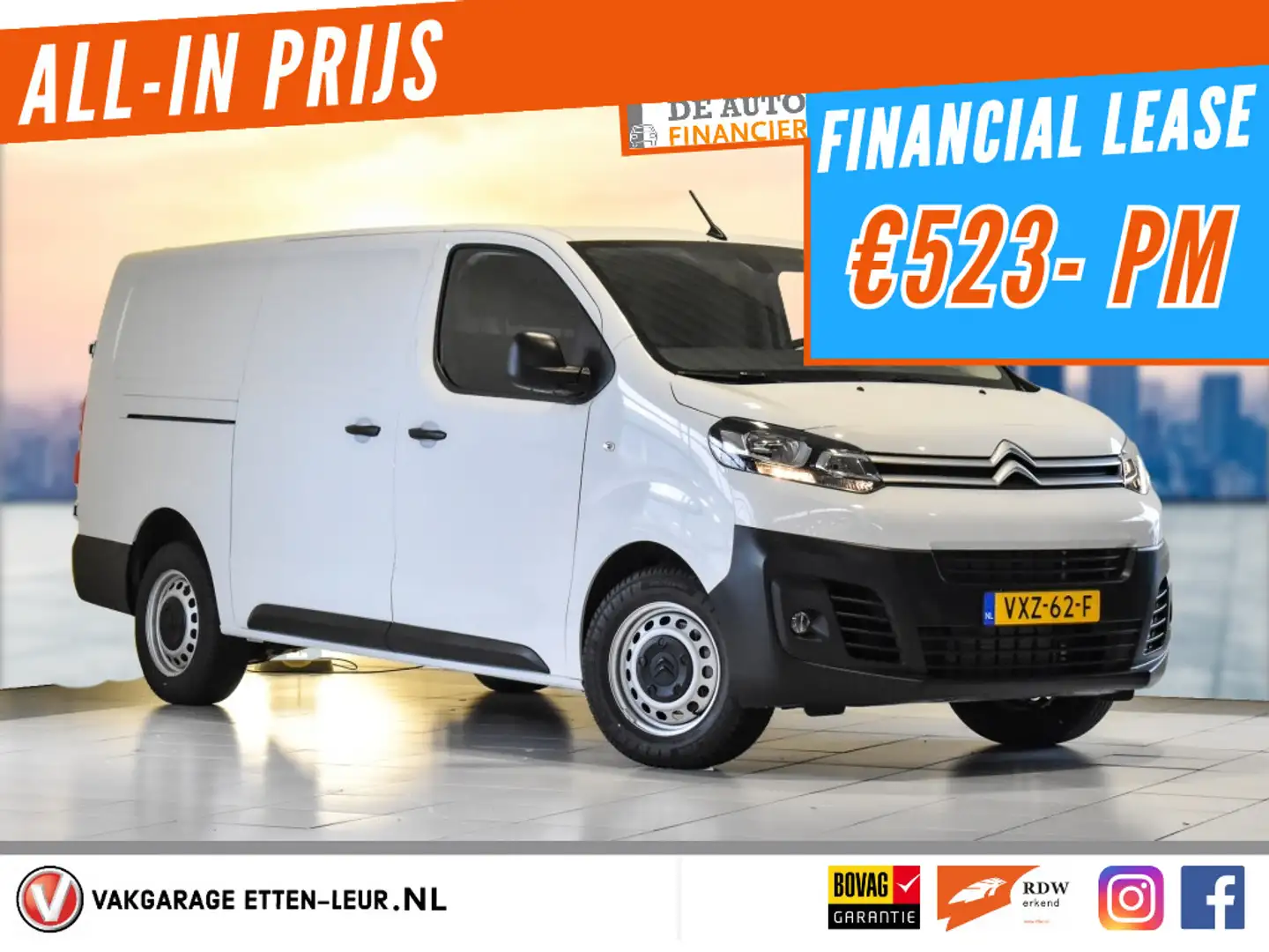 Citroen Jumpy 2.0 BlueHDI L3 - XL / EX BTW / AIRCO / PARKEERSENS Wit - 1