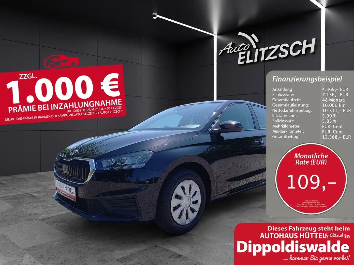 Skoda Fabia 1.0 Ambition LED Klima DAB GRA PDC fertig Noir - 1