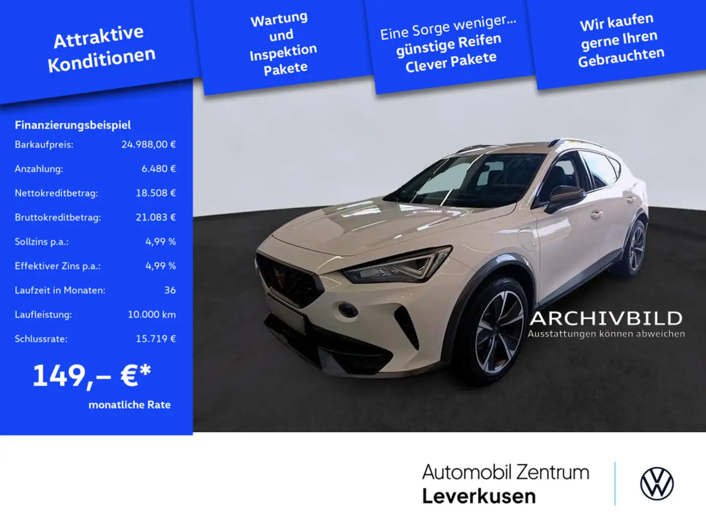 CUPRA Formentor e-Hybrid VIRT ACC KAM LEDER CARPLAY Weiß - 1