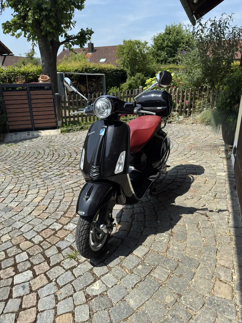 Vespa Primavera 50 Kofferaufbau und Sturzbügel Schwarz - 1