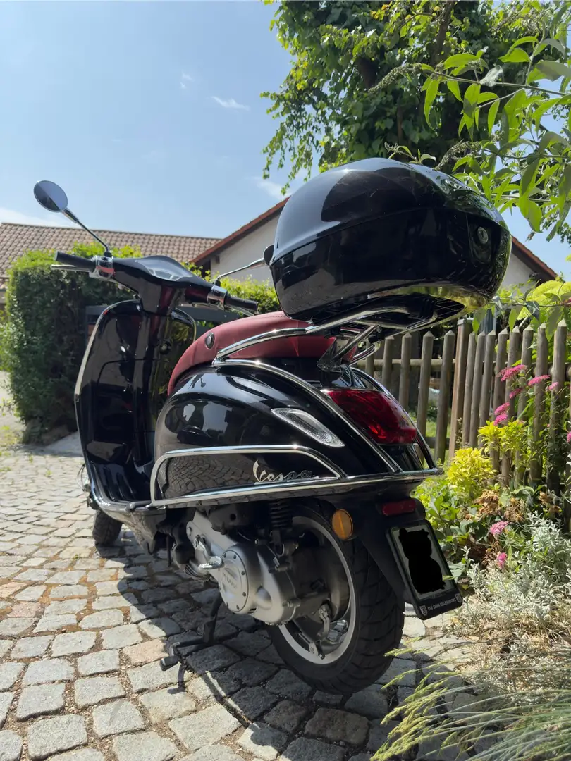 Vespa Primavera 50 Kofferaufbau und Sturzbügel Schwarz - 2