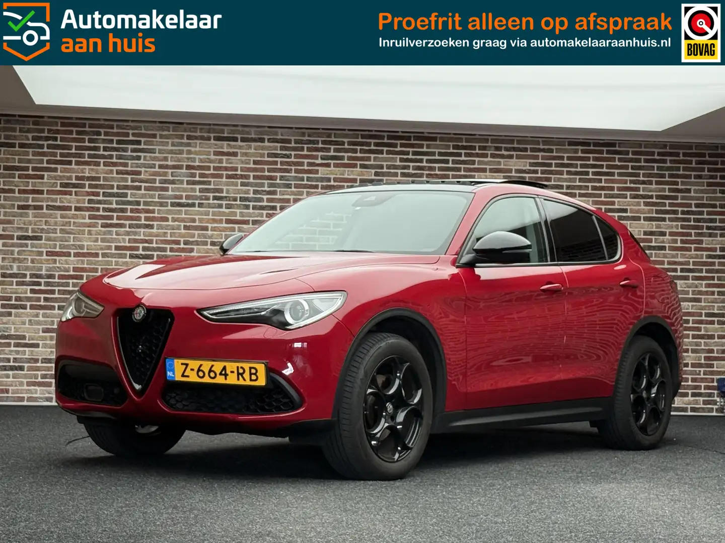 Alfa Romeo Stelvio 2.0 T AWD Super DAK MEMORY CARPLAY Rood - 1