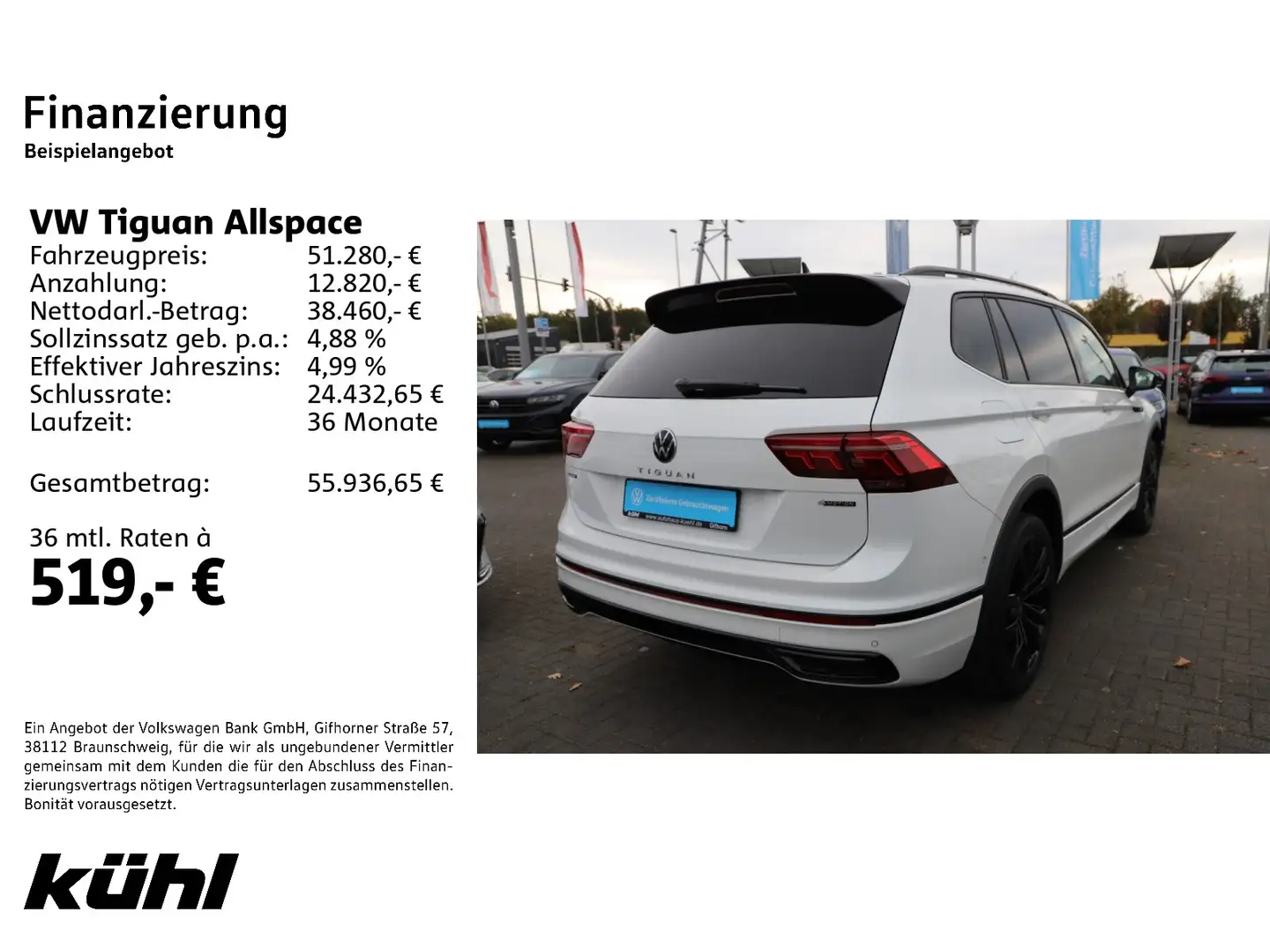 Volkswagen Tiguan Allspace 2.0 TDI 4M DSG R line IQ.Light/A Weiß - 2
