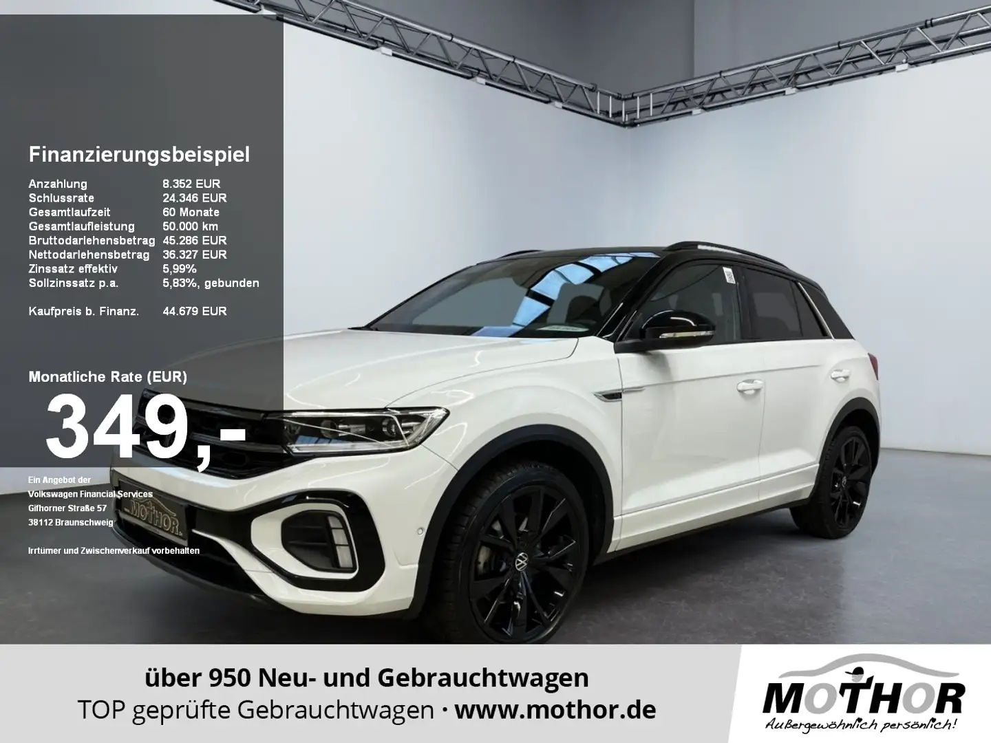 Volkswagen T-Roc R-Line1.5 TSI DSG Panoramadach Standheizung Weiß - 1