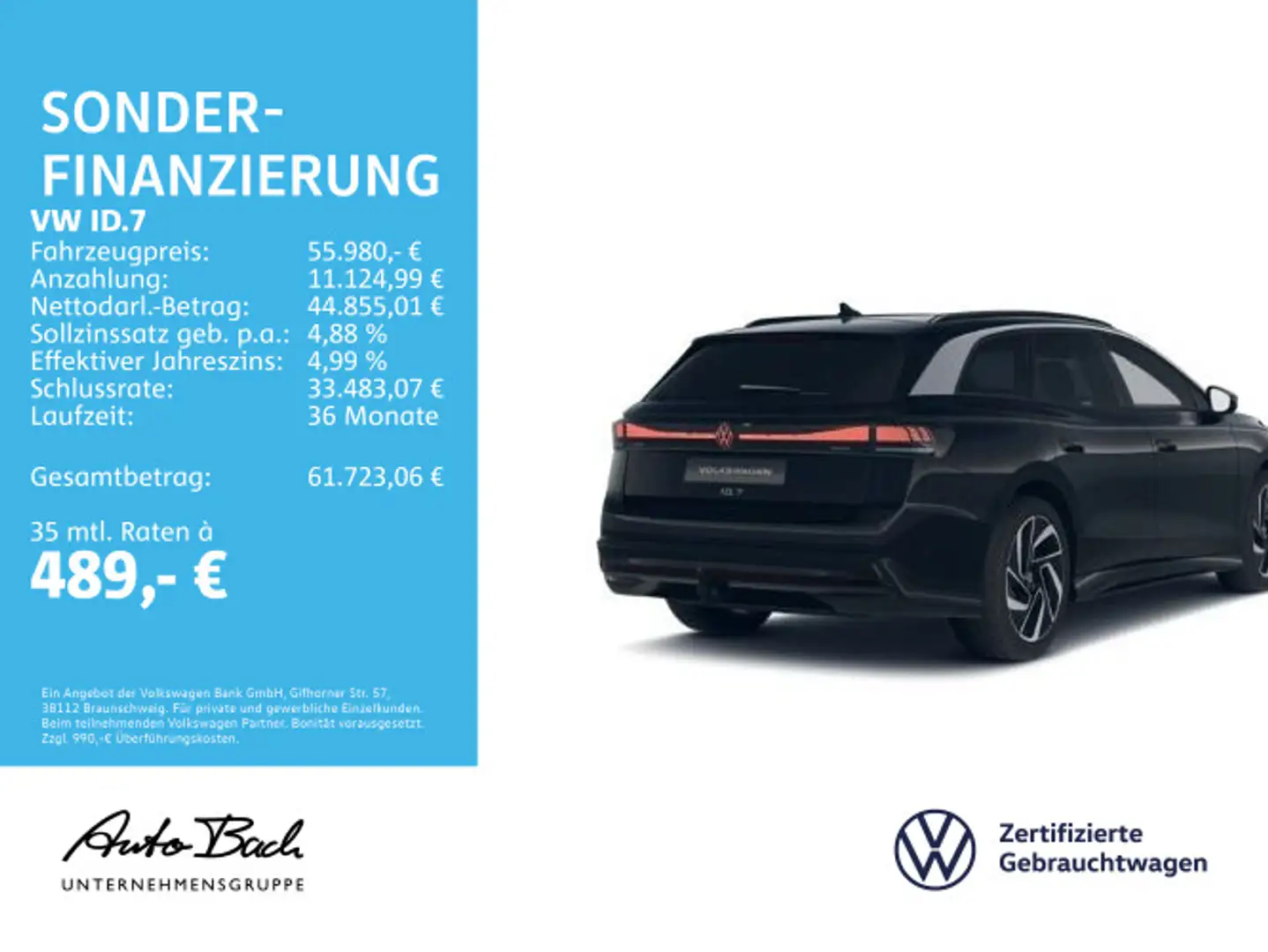 Volkswagen ID.7 Tourer Pro Automatik Navi LED Panorama ACC Schwarz - 2