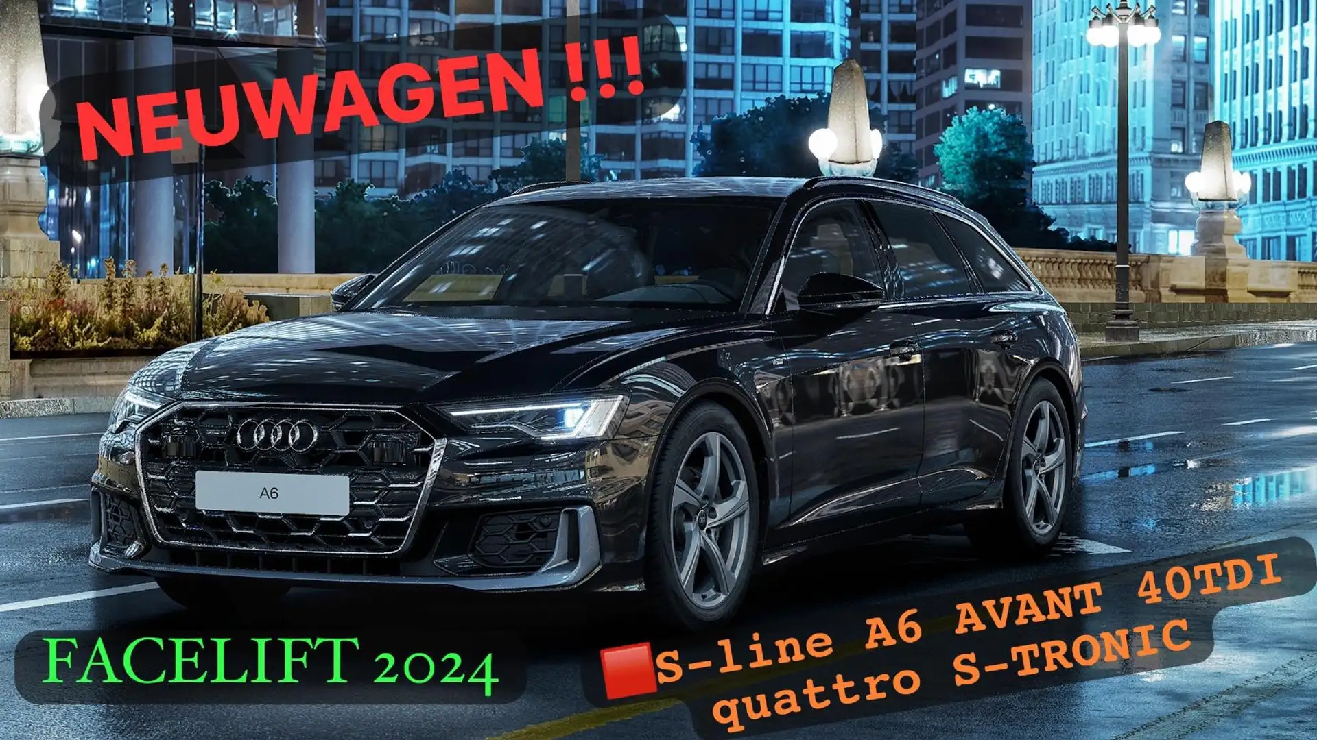 Audi A6 SLINE INT+EXT 40TDI quattro MATRIX AHK STZDHZG ACC Schwarz - 1