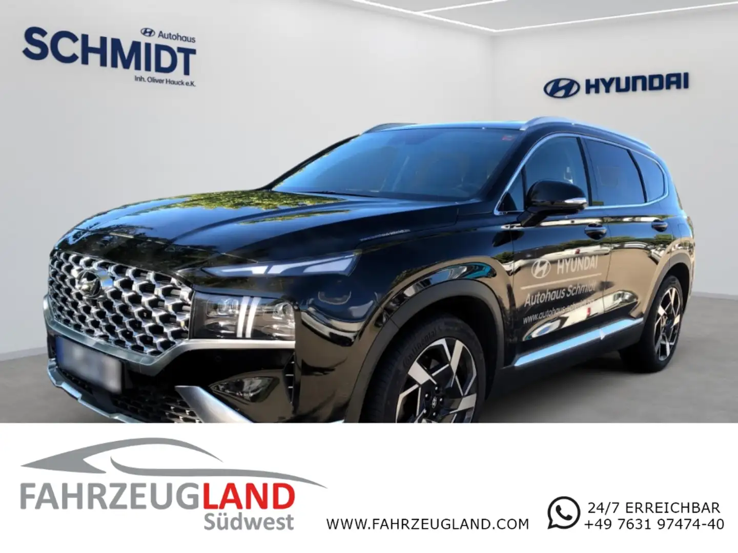 Hyundai SANTA FE Prime 4WD 2.2 CRDi AHK Standheizung HUD Navi Leder Schwarz - 1