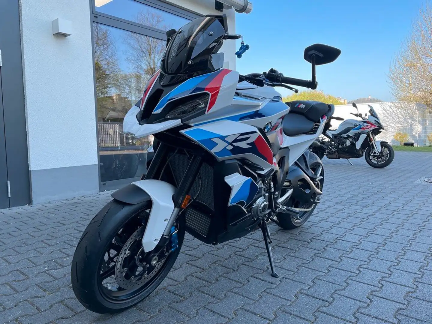 BMW M 1000 XR Vorb. Navi Lenkerendenspiegel Fehér - 2