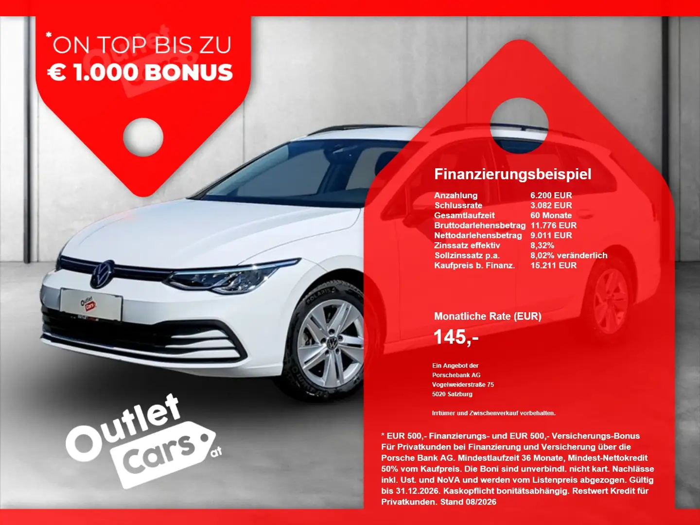 Volkswagen Golf VIII Var. 2.0 TDI Life DSG ASSIST+MEGAPREIS Weiß - 1