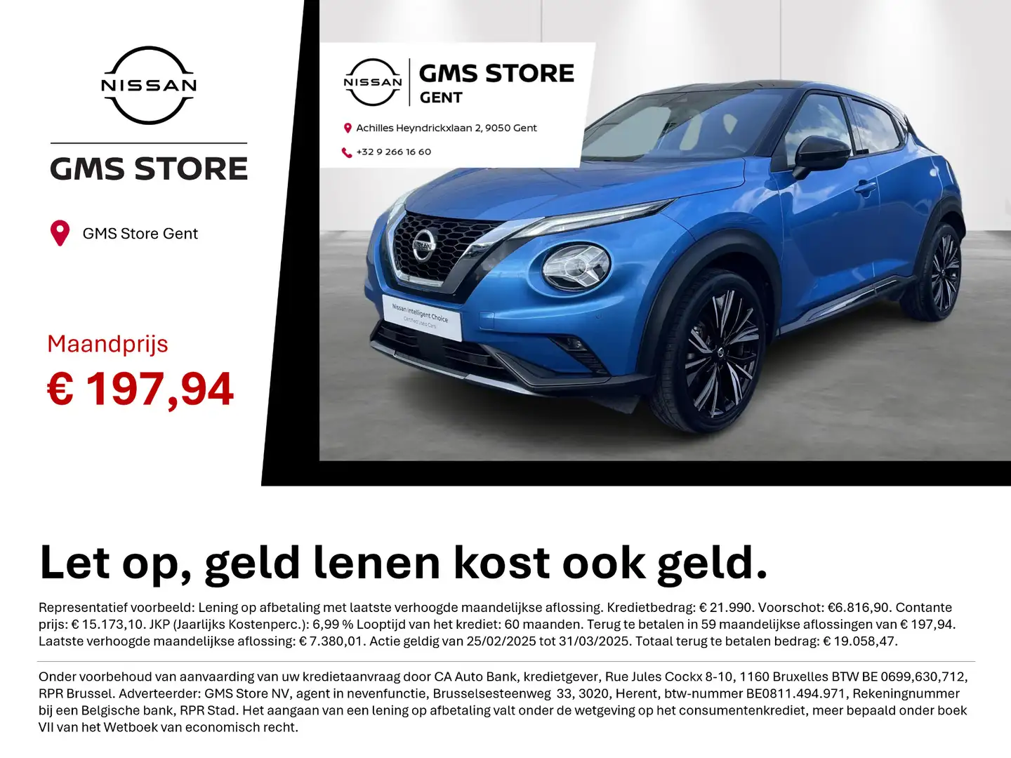 Nissan Juke 1.0 DCT N-Design // GMS STORE NISSAN GENT Bleu - 1