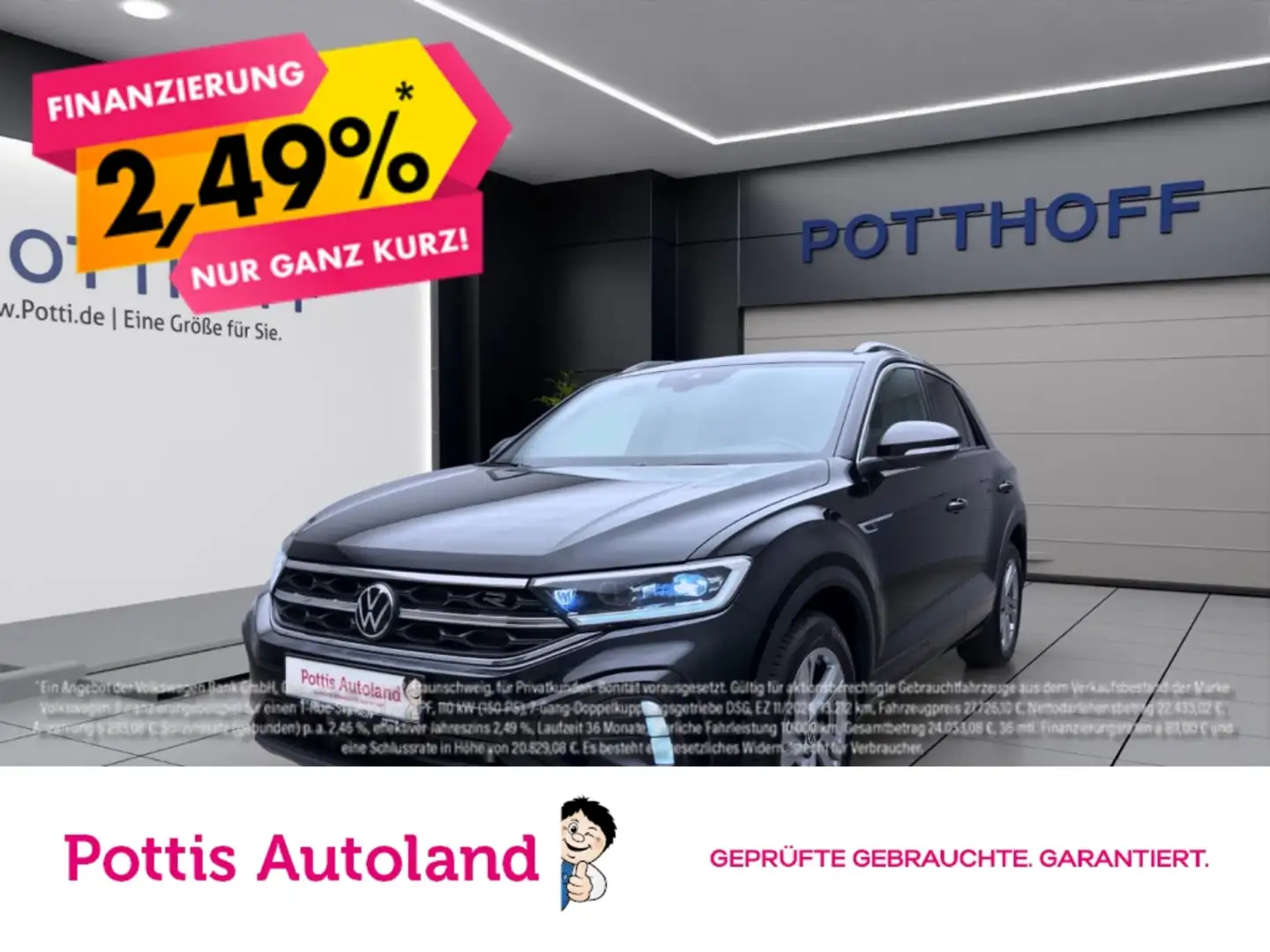 Volkswagen T-Roc 1.5 TSI DSG R-LINE NAVI AHK KAMERA PDC Schwarz - 1