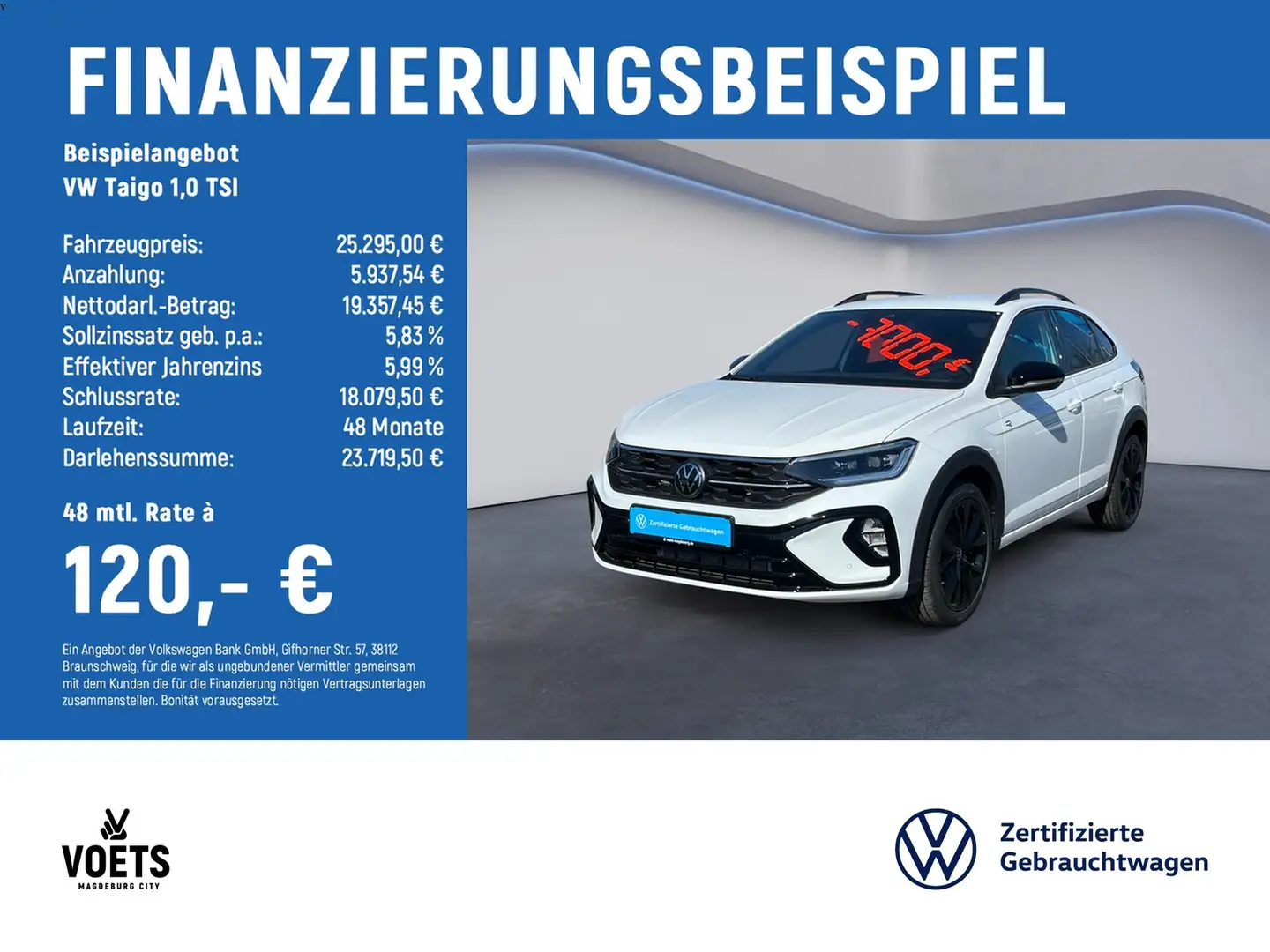 Volkswagen Taigo 1,0 TSI R-Line NAVI+INDUKTION+DIGICOCKPIT Bianco - 2