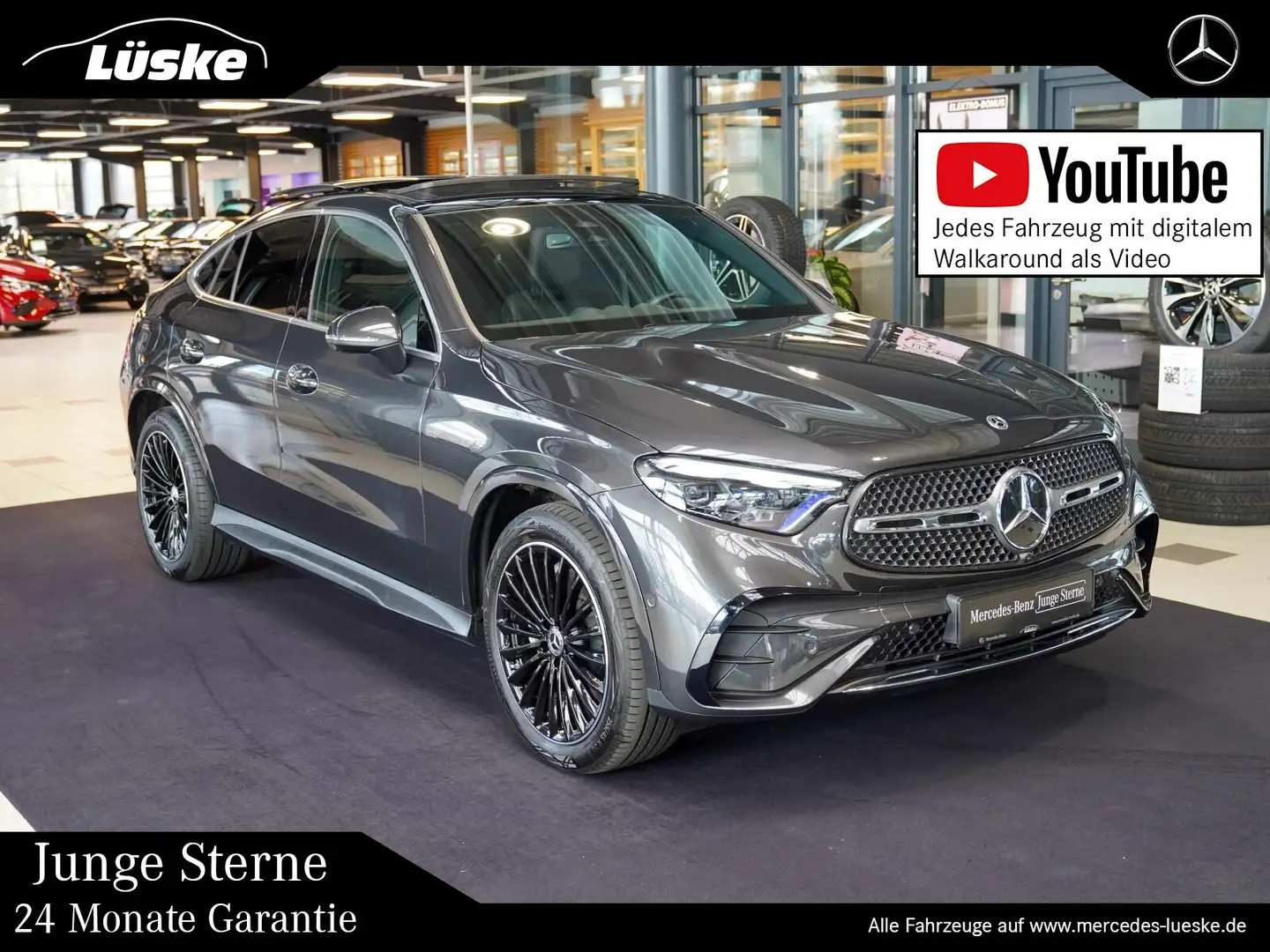 Mercedes-Benz GLC 300 GLC 300 d 4M Coupé AMG Line Vielspeiche Pano AHK Серый - 1