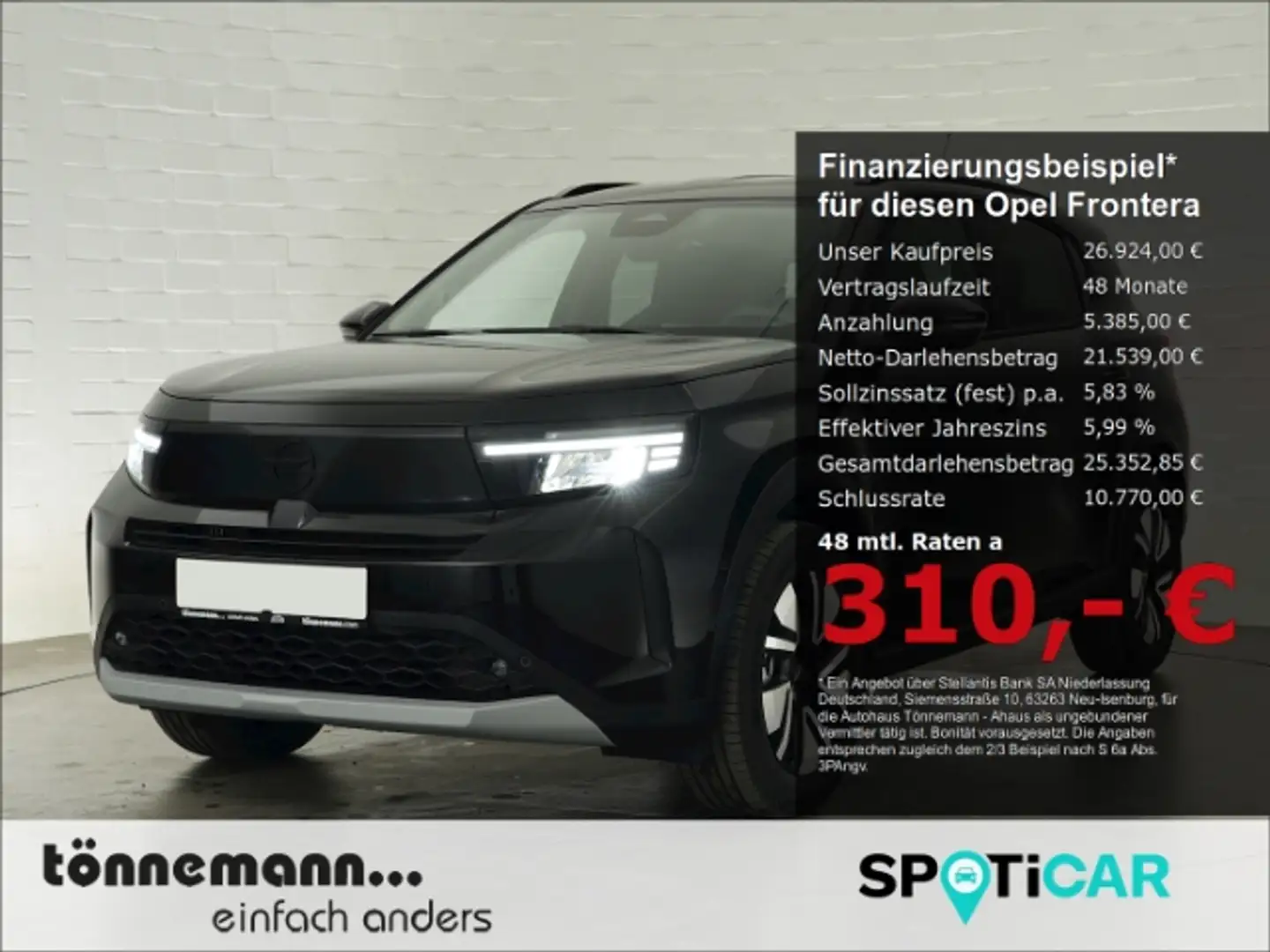 Opel Frontera C GS eDCT+NAVI+RÜCKFAHRKAMERA+LED-SCHEINWERFER+SIT Schwarz - 1