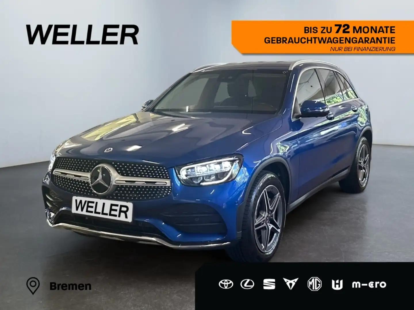 Mercedes-Benz GLC 200 4Matic 9G-TRONIC AMG Line *LED*AHK*360°* Blauw - 1