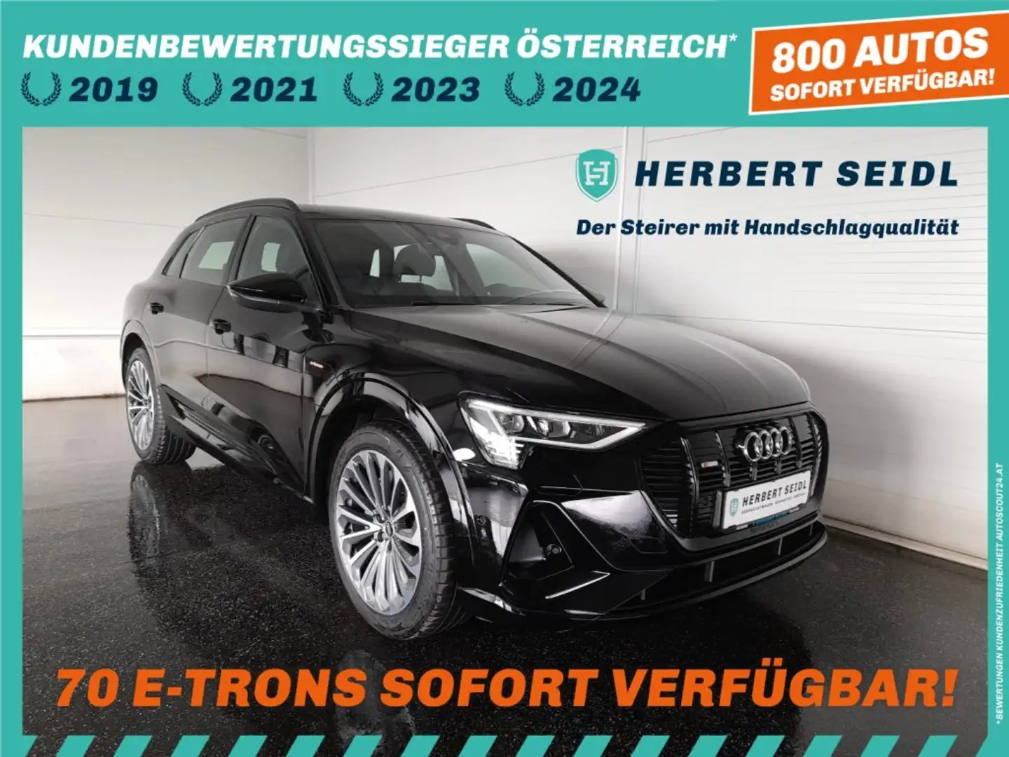 Audi e-tron 55 quattro S-LINE BLACK *NP: € 96.522,- / 21 ZOLL / LEDER / MATRIX-LED / HEAD-UP / OPTIKPAKET* Schwarz - 1