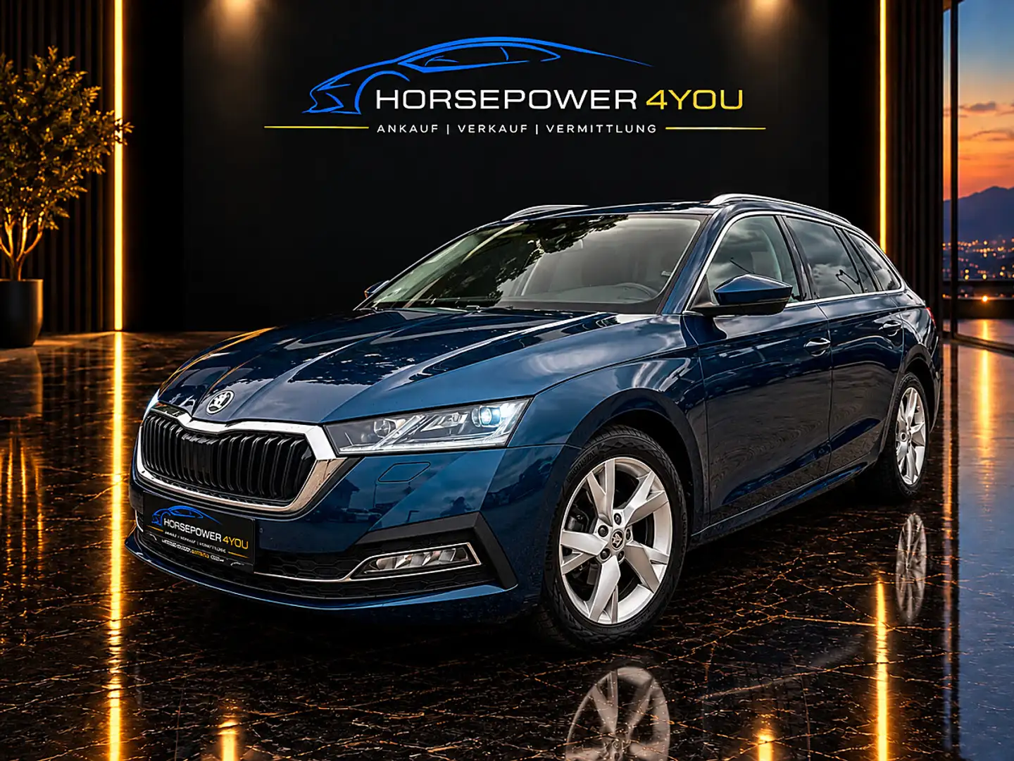 Skoda Octavia Combi 2,0 TDI Style DSG/ACC/SHA/TWA/RFK/MATRIX-... Blau - 1