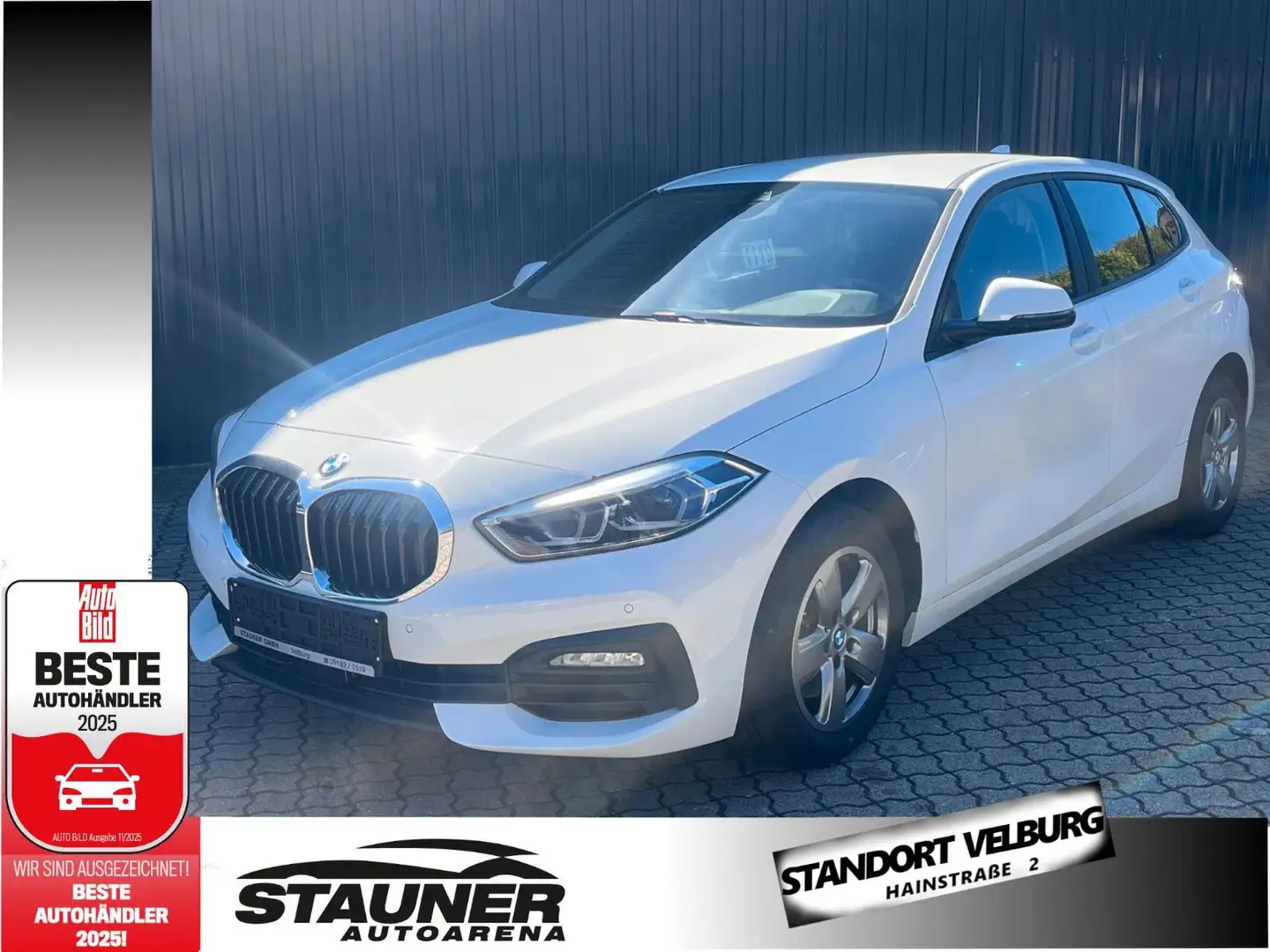 BMW 118 i 5-Türer/ AHK/LED/Lenkradheiz/Navi/Sitzheiz Weiß - 1
