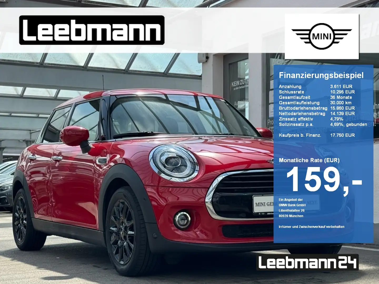 MINI Cooper 5-Türer Pepper LED/KomfZ. 2 JAHRE GARANTIE Rot - 1