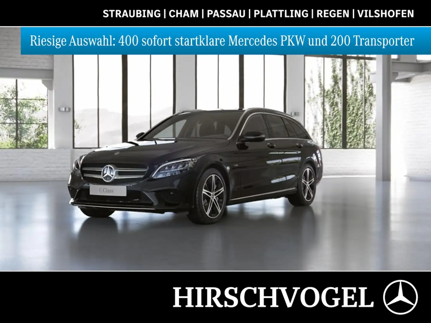 Mercedes-Benz C 300 de AVANTGARDE+AHK+DISTRON+Navi+LED+Kam+PDC Schwarz - 1
