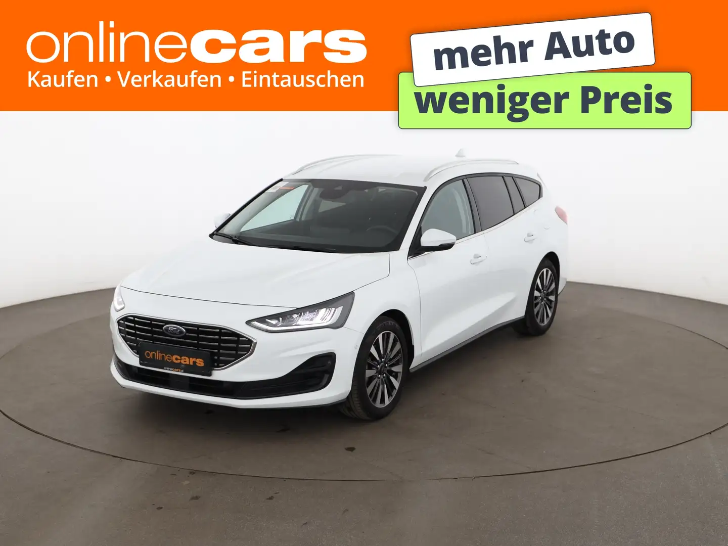 Ford Focus Turnier 1.5 EcoBlue Titanium X Aut LED AHK Weiß - 1