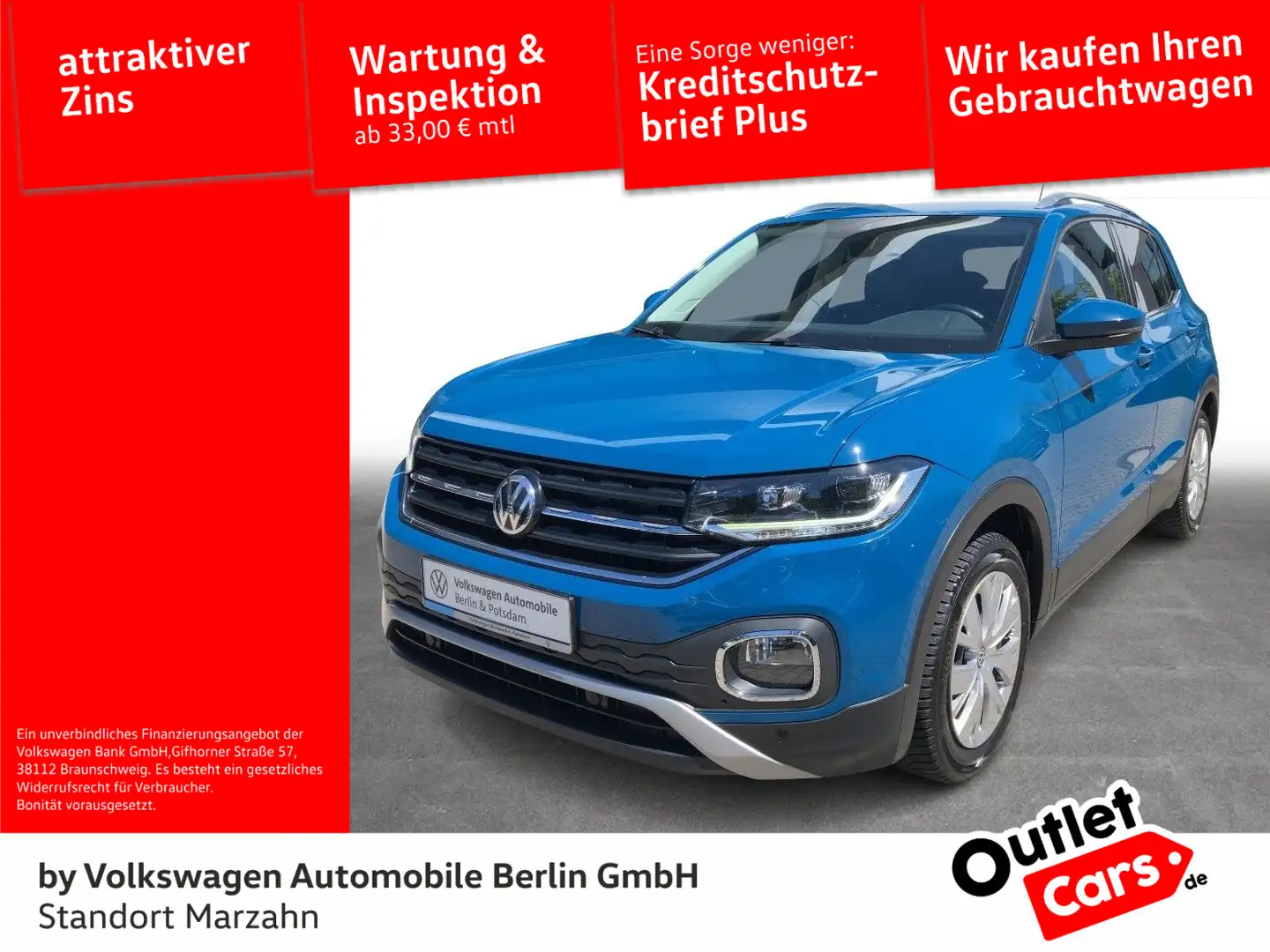 Volkswagen T-Cross 1.0 TSI Style Navi LED Connect PDC GRA Blu/Azzurro - 1